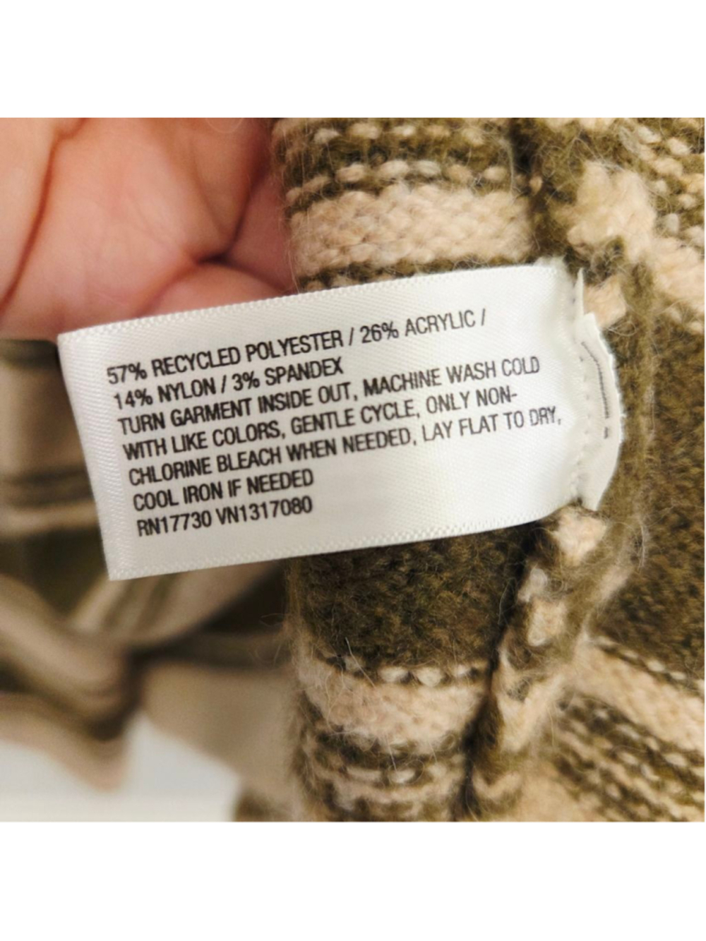 Knox Rose long cardigan with pockets olive/beige size XXL - Picture 6 of 6